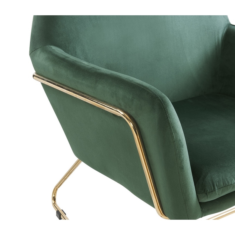 Keira velvet accent chair hot sale with metal base