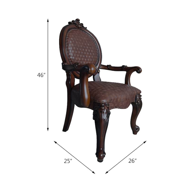 Arm Chair with Nailhead Trim (Set of 2) - Cherry
