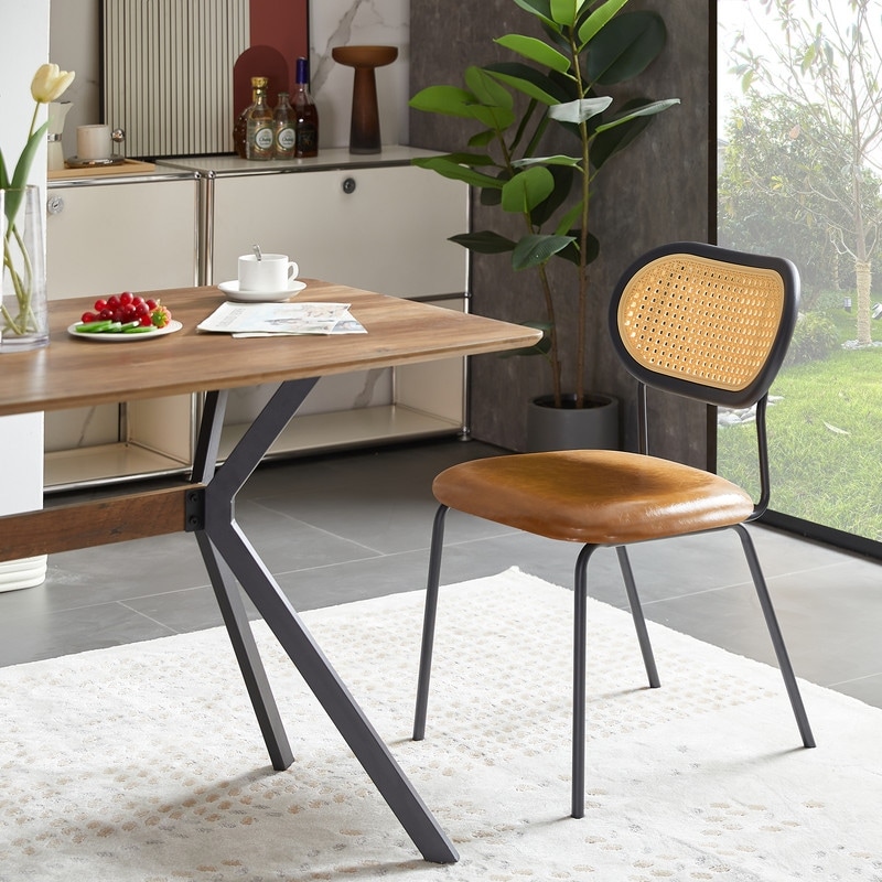 Mid Century Boho Style Dining Chairs Grondin Mid-Century Modern