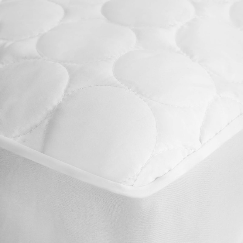 Superior Microfiber Deep Pocket Quilted Mattress Pad - White