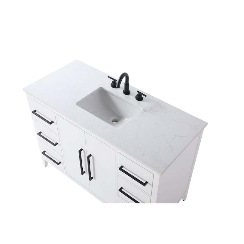 Elegant Lighting VF29348 Millie 48" Free Standing Single Basin Vanity