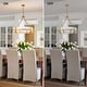 preview thumbnail 25 of 56, Dimmable Large Drum Glass Chandelier for Dining Room High Ceiling Living Room
