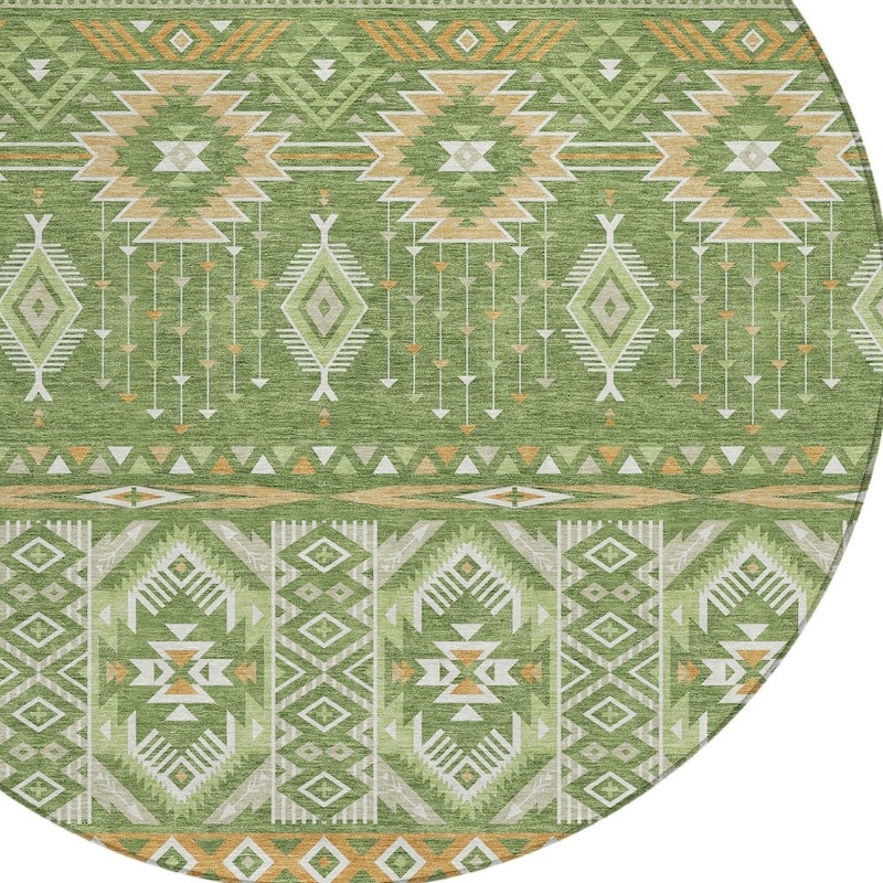 HomeRoots Aztec Transitional Rectangle Outdoor Rug