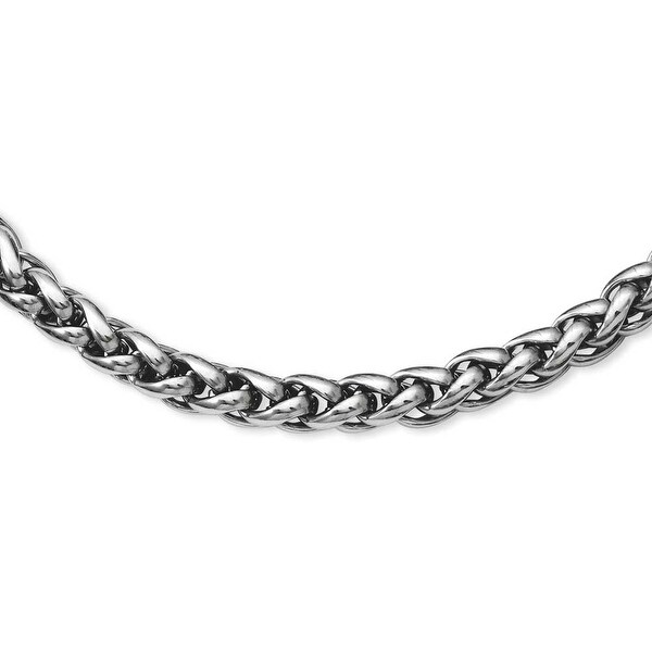 Stainless Steel Polished 18in Necklace (6 mm) - 18 in