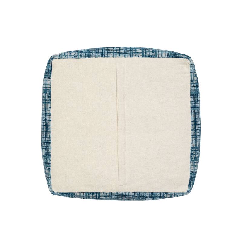 Sevita Contemporary Abstract Polyester Blend Pouf