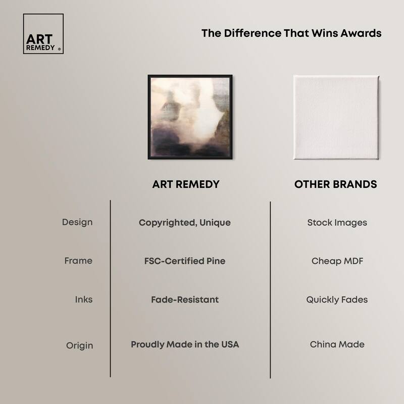 Pale Taupe I Canvas by Art Remedy