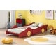 preview thumbnail 12 of 10, Twin Race Car Bed with Guardrails - Pinewood & MDF Construction