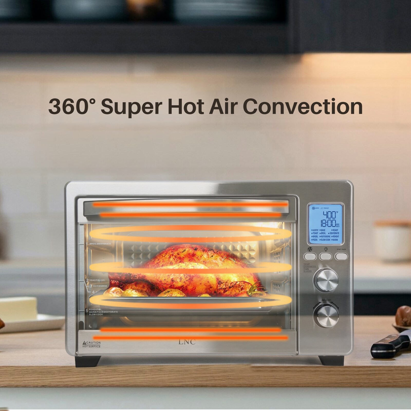 Air Fryer Toaster Oven, 24 QT 8-In-1 Convection Countertop Oven Combination  w/ 4 Accessories, Stainless Steel Finish, 1700W - Bed Bath & Beyond -  37927127