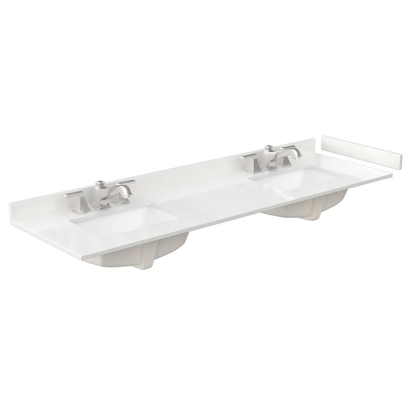 Strada 72-inch Double Vanity, Quartz Top, 70-inch Mirror