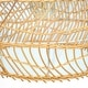 preview thumbnail 4 of 3, Natural Rattan Dome Pendant Light on Adjustable Cable - 14 x 14 x 14 inches