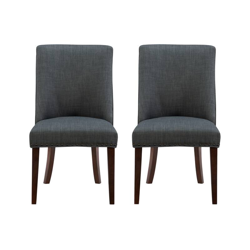 Linon Allard Modern Dining Chairs with Espresso Legs (Set of 2)