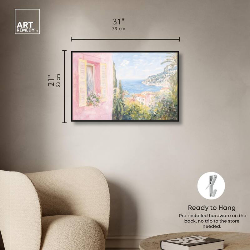 Mediterranean Pink Canvas by Art Remedy