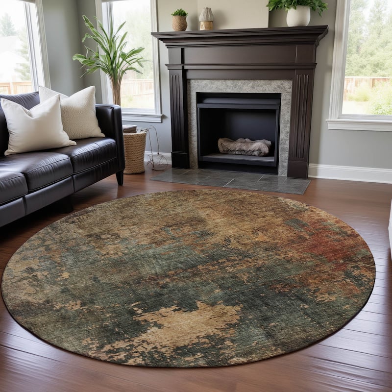Premium Washable Super Soft Modern Sedona Mayfield Rug - Sage - 8' x 8'