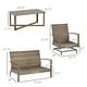 preview thumbnail 3 of 7, Outsunny 4 Piece Patio Furniture Set with Cushions, Outdoor Conversation Sets with Rattan Rocking Chair