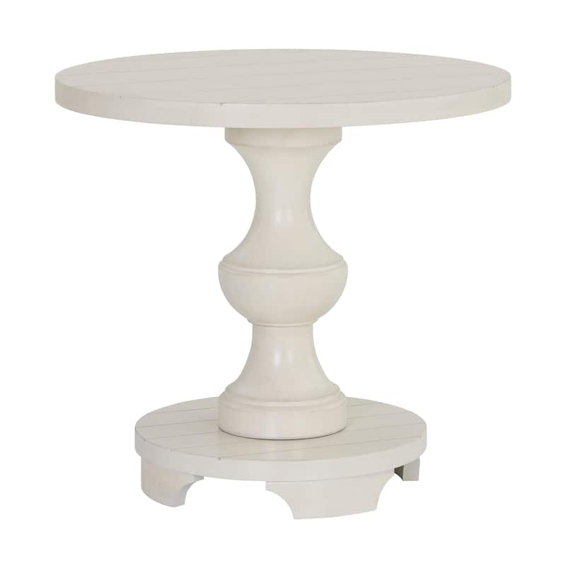 Traditional Round Pedestal End Table