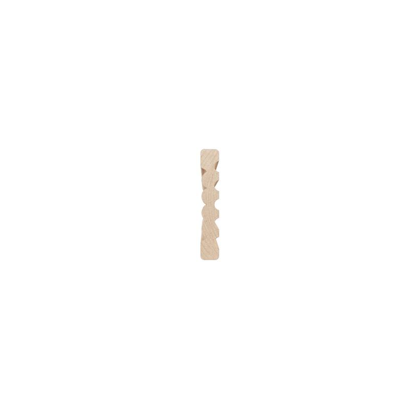 WM338: 9/16-in D x 3-3/8-in W x 96-in L Americraft Solid Hardwood Stain Grade Fluted or Reeded Reversible Moulding