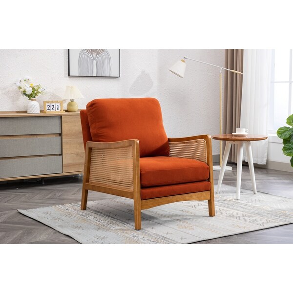 Modern rattan accent chair top