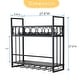 preview thumbnail 3 of 6, Wall Mounted Wine Rack - 32.76"D x 9.84"W x 21.65"H