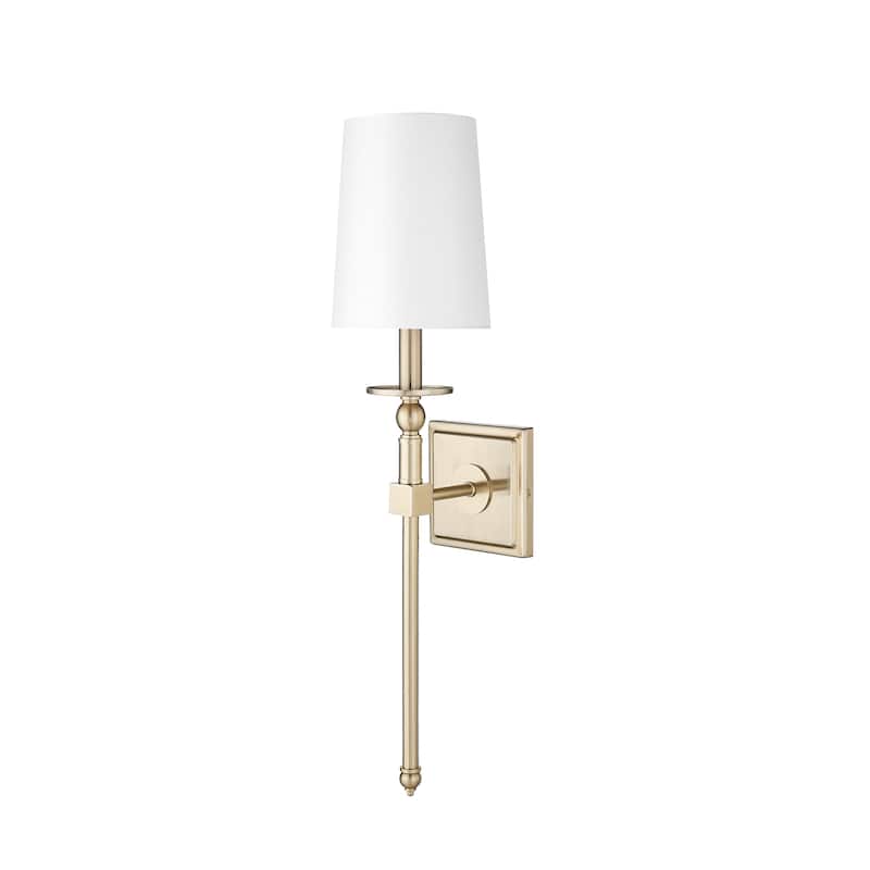 Millennium Lighting 1 Light 26 inch Wall Sconce with White Linen Shade