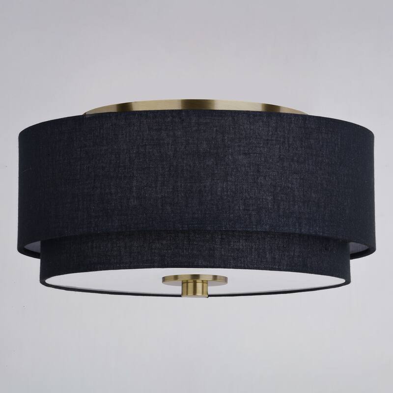 Vaxcel Lighting C0309 2 Light 13" Wide Flush Mount Drum Ceiling