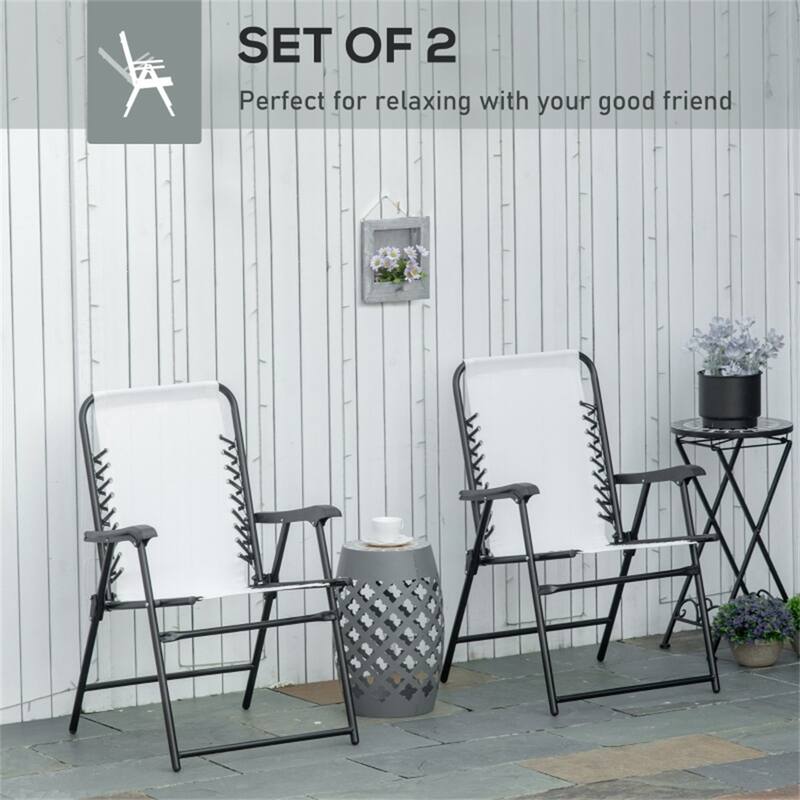 Mesh Fabric Outdoor Folding Chair with Armrest, Foldable and Steel