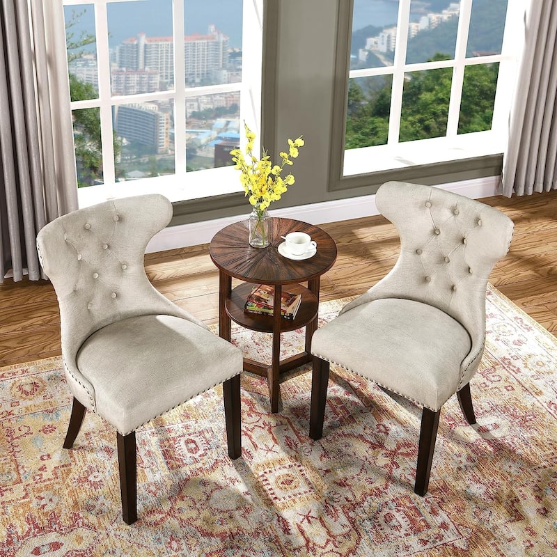 Dining Chairs Set of 2 - Set of 2 - Beige