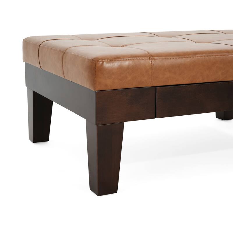 Chatham Bonded Leather Storage Ottoman by Christopher Knight Home