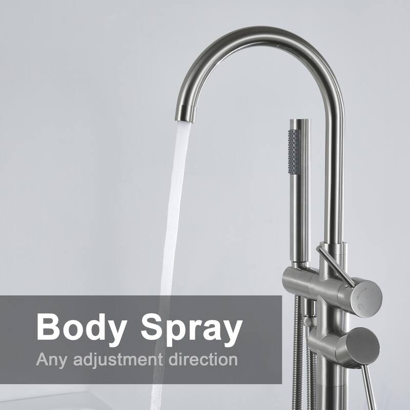 Freestanding Tub Filler Faucet with Handshower