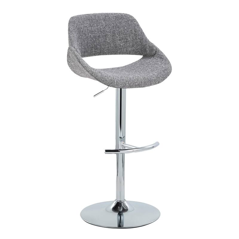 Silver Orchid Svellingen Adjustable Bar Stool with Rounded T Footrest - Set of 2