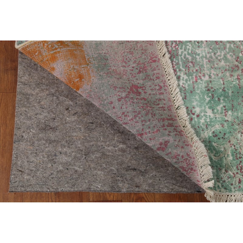 Contemporary Abstract Indian Area Rug Handmade Oriental Wool Carpet - 5'5"x 7'8"