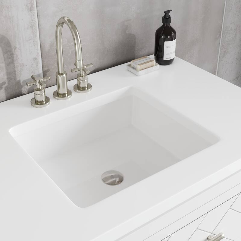 Eviva Cambridge Bath Vanity with Quartz Top and Porcelain Sink