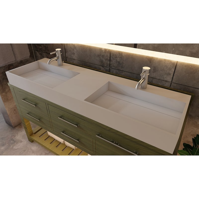 Amelia 36" - 72" Solid Surface Bathroom Vanity Top