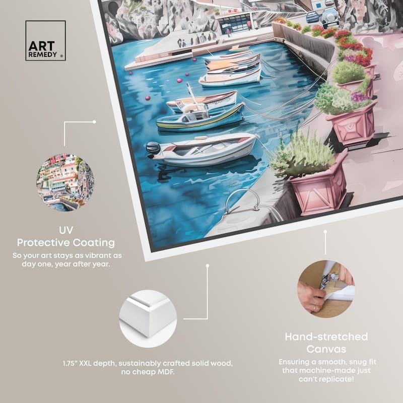 Lush Coastal Villa Entrance Canvas by Art Remedy
