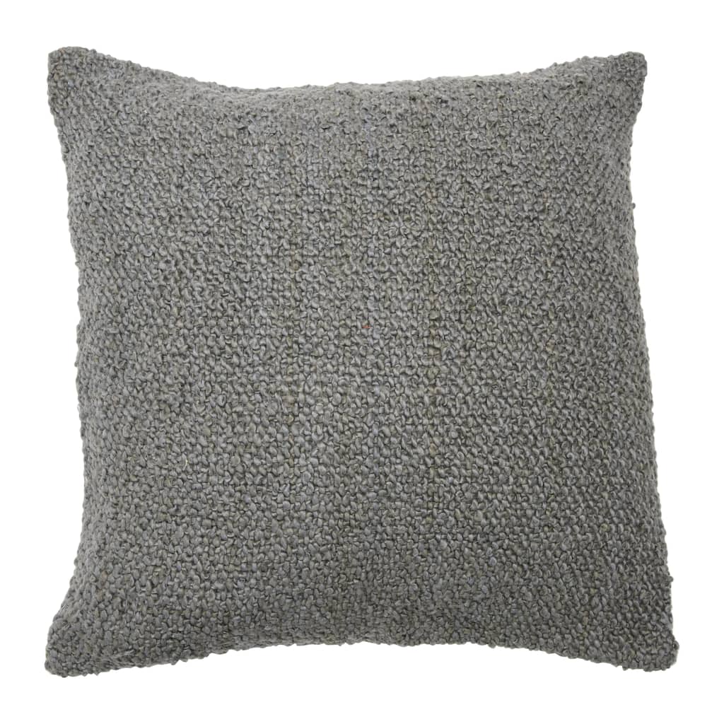 20" Square Boucle Cotton Pillow Cover