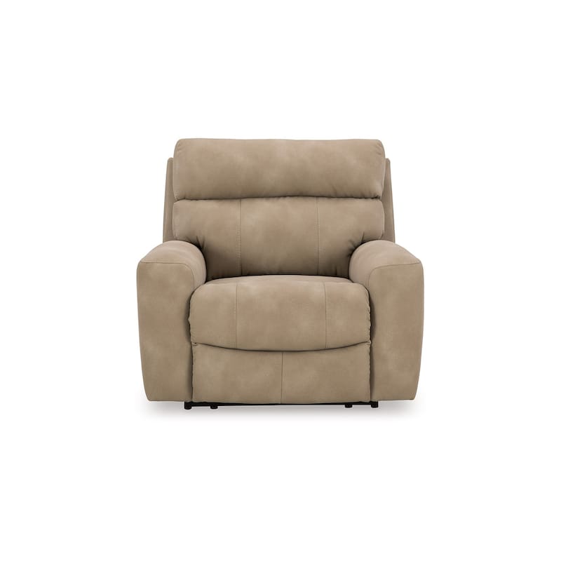 Corbin Power Recliner Chair, Adjustable, USB Port, Brown Faux Leather