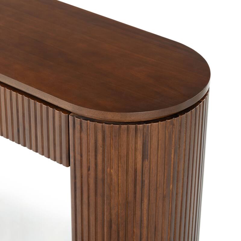 SAFAVIEH Couture Rikki Fluted 1 Drawer Wood Console Table - 48"W x 15"D x 32"H