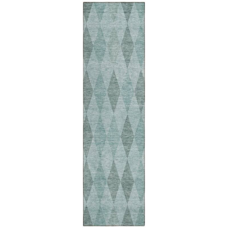 Laz Stylish Geometric Weather Resistant Blended Style Outdoor Rug