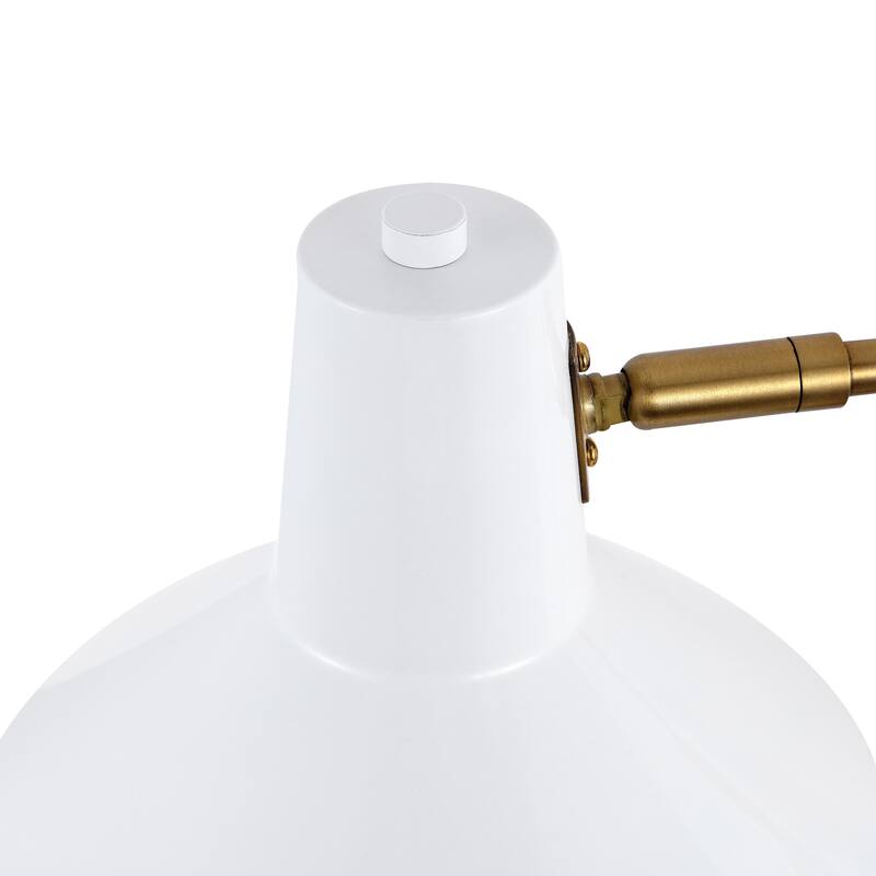 Max Swing Arm 1-Light Modern Midcentury Iron USB Charging Port LED Sconce, by JONATHAN Y