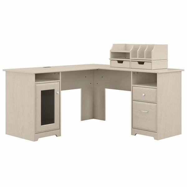 Cabot 60w L Shaped Computer Desk With Organizers By Bush Furniture Overstock 32490363