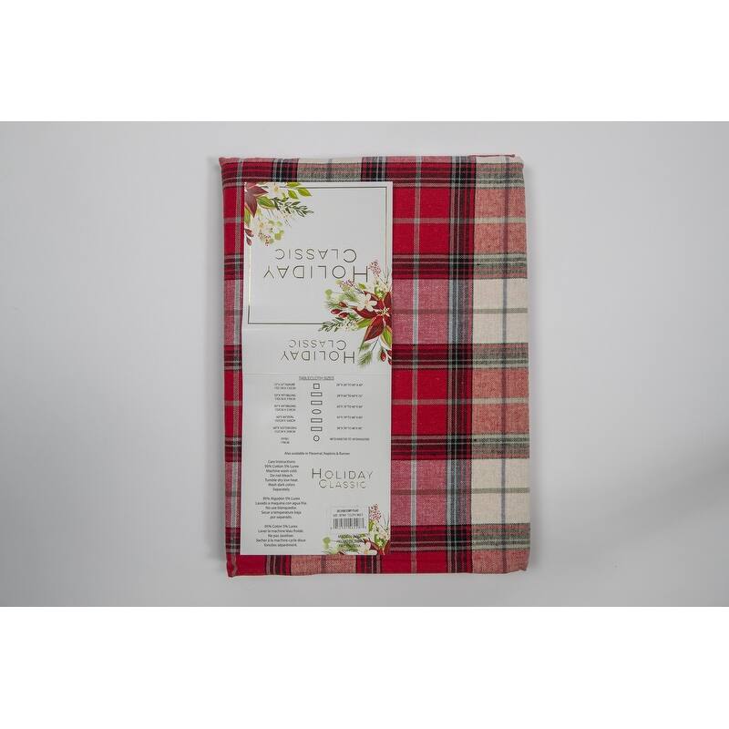 Comfy Plaid 95 Cotton 5 Lurex Tablecloth