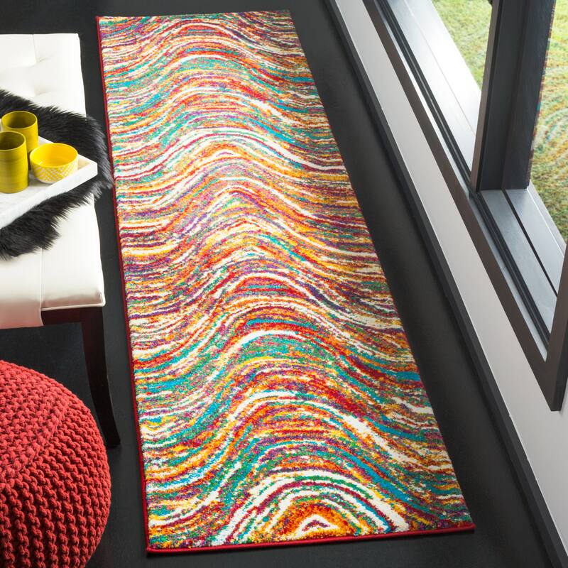 SAFAVIEH Aruba Vezira Boho Abstract Rug - 2'3" x 8' Runner - Multi