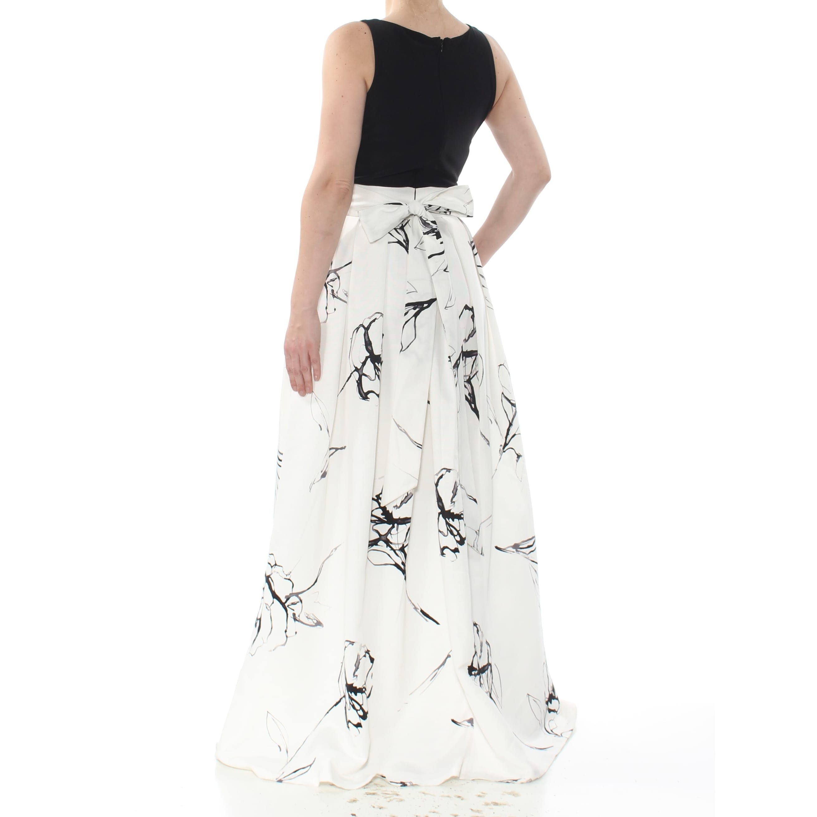 Shop Ralph Lauren Womens Black Floral Abstract Sleeveless Jewel