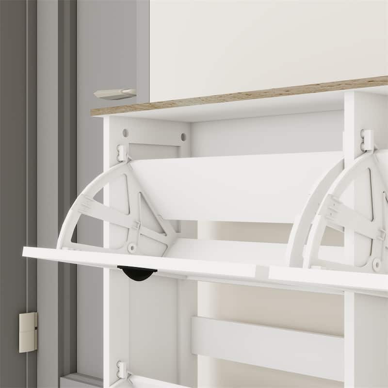 Shoe Storage Cabinet with 4 Flip Drawers,Freestanding Shoe Cabinet