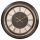 Kiera Grace Round Wall Clock with Brushed Copper Bezel, 20 inches - Bed ...