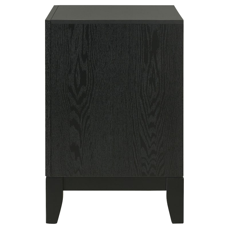 Valencia Transitional 2-drawer Nightstand Black