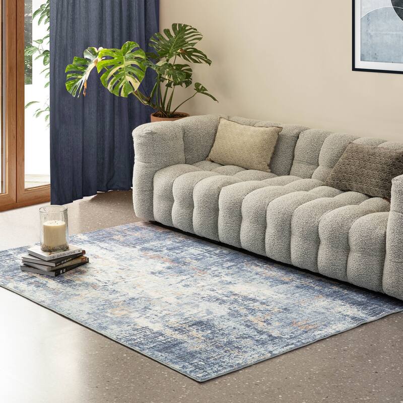 Glitzhome Modern Abstract Distressed Indoor/Outdoor Area Rugs