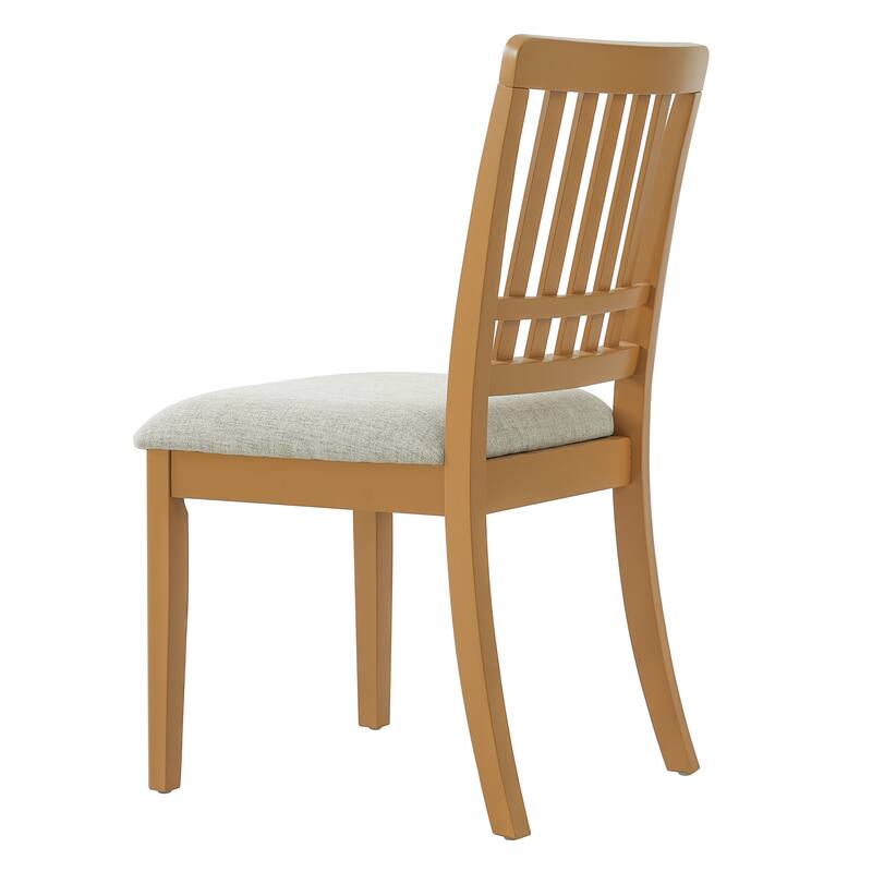 3-Piece Round Dining Table Set for 2 People, 1 Folding Wood Dining Table + 2 Upholstered Chairs, for Small Apartments