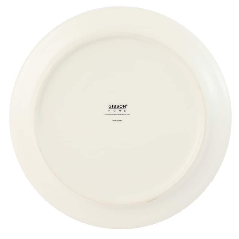 Gibson Home Dempsey Road 12-Piece Durable Modern Embossed Stoneware Dinnerware Set - Service for 4