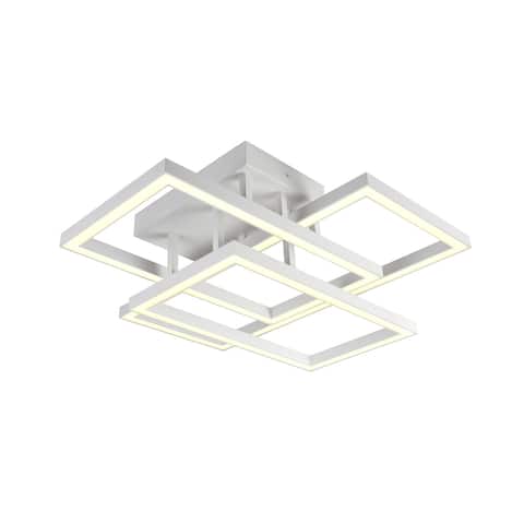 Radium 28" Integrated LED Rectangular Ceiling Light in White