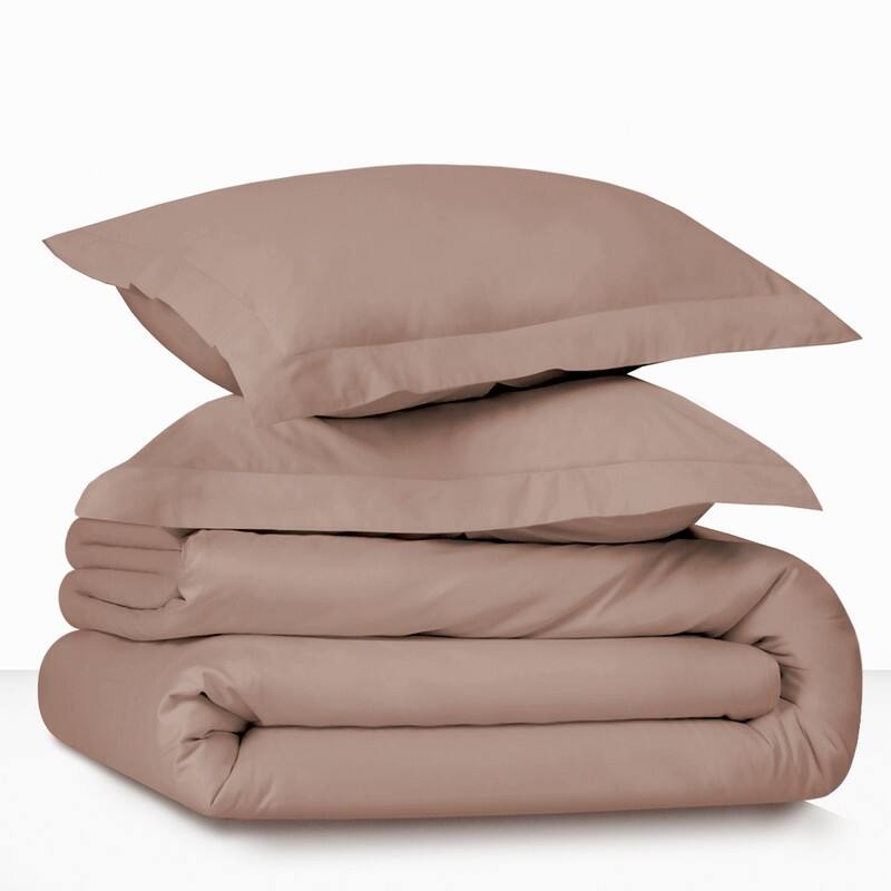 Farm to Home Dreamy Cotton Duvet Set with Button Closure, 2-Piece - Clay - King - Cal King